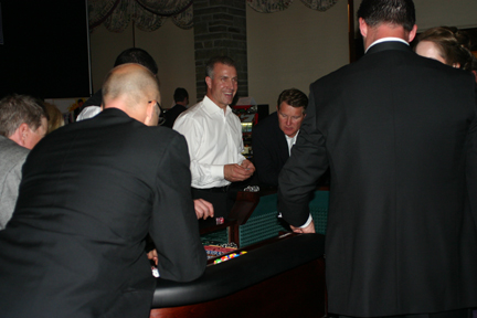 Casino Party Craps Table with Guests